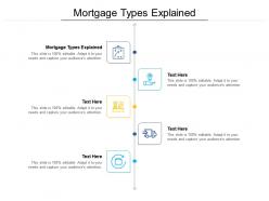 Mortgage types explained ppt powerpoint presentation infographic template show cpb