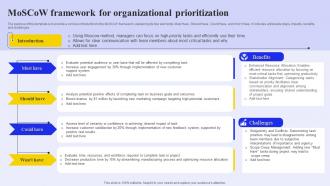 Moscow Framework For Organizational Prioritization