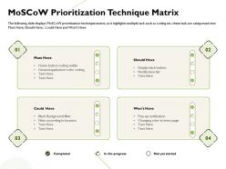 Moscow prioritization technique matrix general application ppt powerpoint presentation clipart