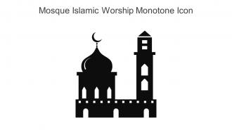 Mosque Islamic Worship Monotone Icon In Powerpoint Pptx Png And Editable Eps Format