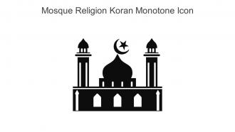 Mosque Religion Koran Monotone Icon In Powerpoint Pptx Png And Editable Eps Format