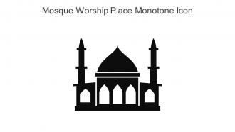 Mosque Worship Place Monotone Icon In Powerpoint Pptx Png And Editable Eps Format
