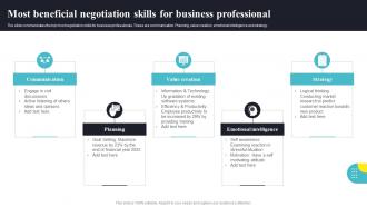 Most Beneficial Negotiation Skills For Business Professional