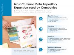 Most common data repository expansion used by companies