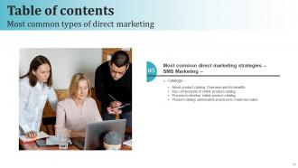 Most Common Types Of Direct Marketing Powerpoint Presentation Slides MKT CD V Content Ready Multipurpose