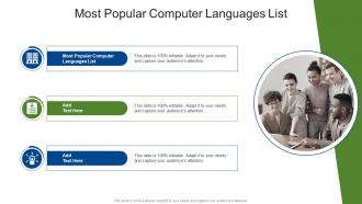 Most Popular Computer Languages List In Powerpoint And Google Slides Cpb
