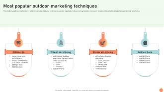 Most Popular Outdoor Marketing Broadcasting Strategy To Reach Target Audience Strategy SS V