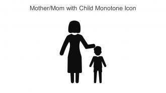 Mother Mom With Child Monotone Icon In Powerpoint Pptx Png And Editable Eps Format