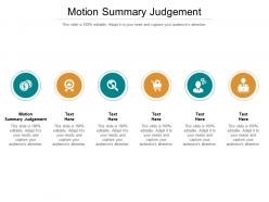Motion summary judgement ppt powerpoint presentation portfolio ideas cpb