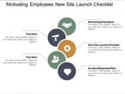 Motivating employees new site launch checklist incident response plan cpb
