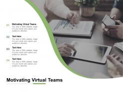 Motivating virtual teams ppt powerpoint presentation inspiration cpb