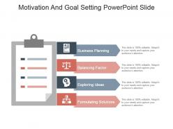 Motivation and goal setting powerpoint slide