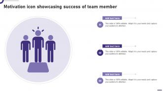 Motivation Icon Showcasing Success Of Team Member
