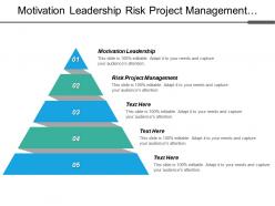 Motivation leadership risk project management project management techniques cpb