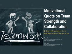 Motivational Quote On Team Strength And Collaboration