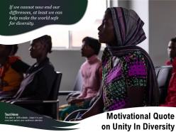 Motivational Quote On Unity In Diversity