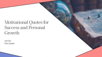 Motivational Quotes For Success And Personal Growth PPT Demonstration AT