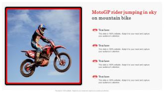 MOTOGP Rider Jumping In Sky On Mountain Bike