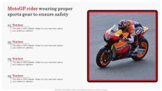 MOTOGP Rider Wearing Proper Sports Gear To Ensure Safety