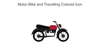 Motor Bike And Travelling Colored Icon In Powerpoint Pptx Png And Editable Eps Format