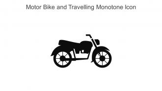 Motor Bike And Travelling Monotone Icon In Powerpoint Pptx Png And Editable Eps Format