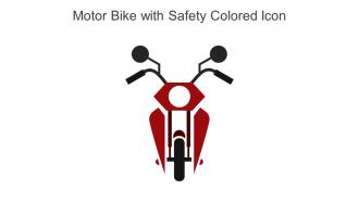 Motor Bike With Safety Colored Icon In Powerpoint Pptx Png And Editable Eps Format