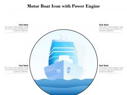 Motor boat icon with power engine