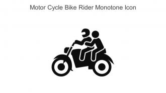 Motor Cycle Bike Rider Monotone Icon In Powerpoint Pptx Png And Editable Eps Format