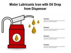 Motor lubricants icon with oil drop from dispenser