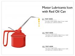 Motor lubricants icon with red oil can