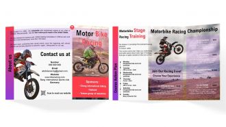 Motorbike Sports Brochure Trifold