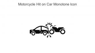 Motorcycle Hit On Car Monotone Icon In Powerpoint Pptx Png And Editable Eps Format