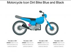 Motorcycle icon dirt bike blue and black