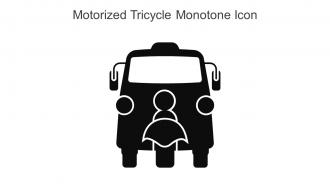 Motorized Tricycle Monotone Icon In Powerpoint Pptx Png And Editable Eps Format