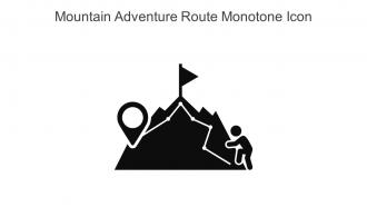 Mountain Adventure Route Monotone Icon In Powerpoint Pptx Png And Editable Eps Format