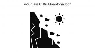 Mountain Cliffs Monotone Icon In Powerpoint Pptx Png And Editable Eps Format