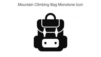 Mountain Climbing Bag Monotone Icon In Powerpoint Pptx Png And Editable Eps Format