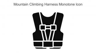 Mountain Climbing Harness Monotone Icon In Powerpoint Pptx Png And Editable Eps Format