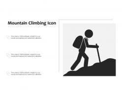 Mountain climbing icon