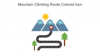 Mountain Climbing Route Colored Icon In Powerpoint Pptx Png And Editable Eps Format