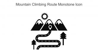 Mountain Climbing Route Monotone Icon In Powerpoint Pptx Png And Editable Eps Format