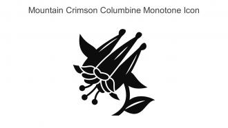Mountain Crimson Columbine Monotone Icon In Powerpoint Pptx Png And Editable Eps Format