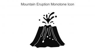 Mountain Eruption Monotone Icon In Powerpoint Pptx Png And Editable Eps Format