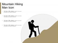 Mountain Hiking Man Icon