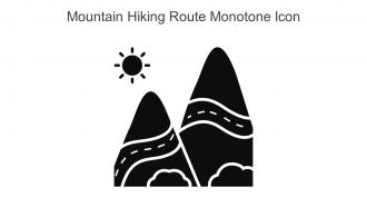 Mountain Hiking Route Monotone Icon In Powerpoint Pptx Png And Editable Eps Format