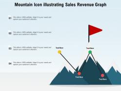 Mountain icon illustrating sales revenue graph