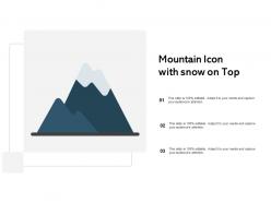 Mountain icon with snow on top
