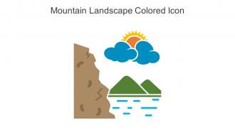 Mountain Landscape Colored Icon In Powerpoint Pptx Png And Editable Eps Format