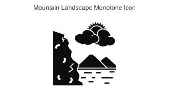 Mountain Landscape Monotone Icon In Powerpoint Pptx Png And Editable Eps Format
