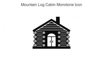 Mountain Log Cabin Monotone Icon In Powerpoint Pptx Png And Editable Eps Format